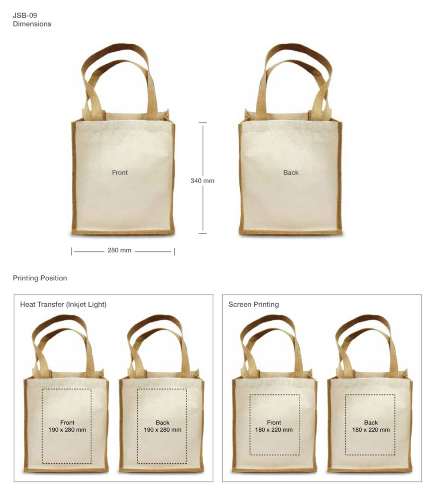 Jute and Cotton Bags Two Side Print | Promotional Gifts Suppliers