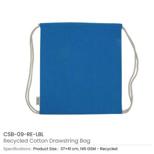 Recycled Drawstring Cotton Bags - Image 11