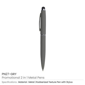 Stylus Metal Pens Rubberized & Twist-action - Image 10