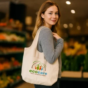Cotton Hobo Bags with Front Pocket, 10 oz (340 GSM) - Image 2