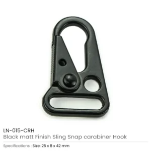 Sling Snap Carabiner Hook in Black Matt Finish - Image 4