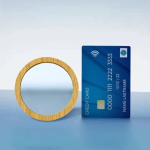 Bamboo Pocket Mirrors in Round-shaped, Lightweight & Portable - Image 6