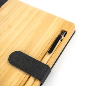 Bamboo and rPET Notebooks with Pen, A5, Bookmark & Magnetic Clasp - Image 4