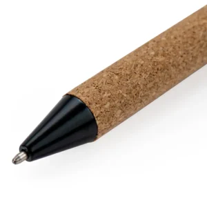 Eco-friendly Metal Pens Black with Cork Barrel and Black Ink - Image 5