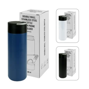 Double Wall SS Bottle, Twist-off Lid with Phone Holder 600 ml - Image 10