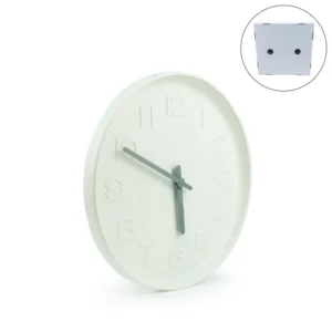 Round Analog Wall Clock Matte Finish White - Image 1