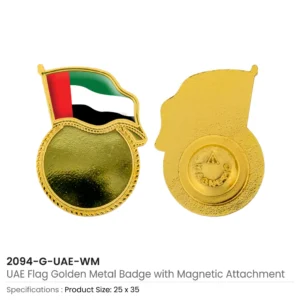 UAE Flag Design Badges in Metal with Attachment - Image 5