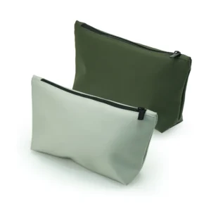 Cosmetic Pouch with Zipper in Soft PU Material