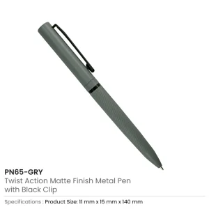 Metal Pens Twist Action Matte Finish and Black Clip - Image 7